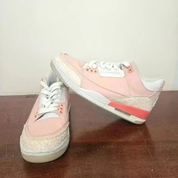 NIKE Air Jordan Retro 3 Rustic Pink EUC Size 10 - Picture 2 of 11